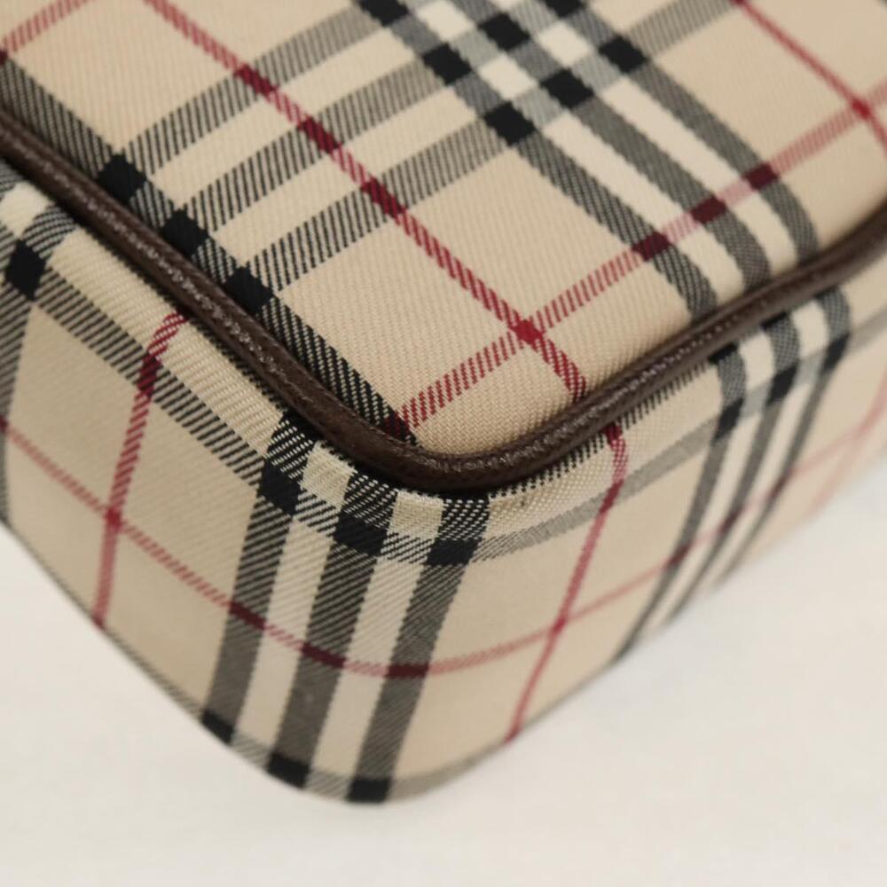 BURBERRY Nova Check Shoulder Bag Canvas Beige Silver Auth am9514V - Picture 15 of 16